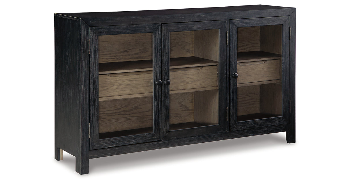 Lenston Black/Gray Accent Cabinet from Ashley Furniture - Luna Furniture