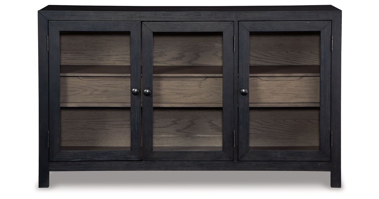Lenston Black/Gray Accent Cabinet from Ashley Furniture - Luna Furniture
