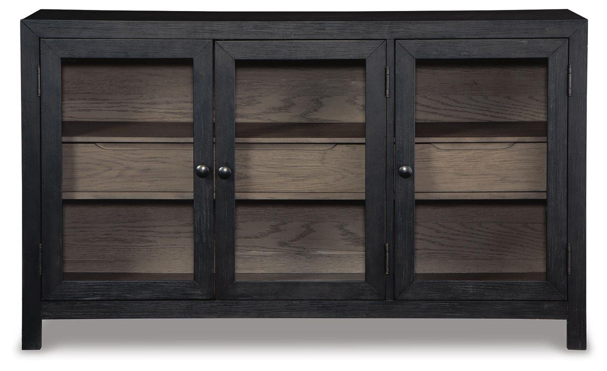Lenston Black/Gray Accent Cabinet from Ashley - Luna Furniture