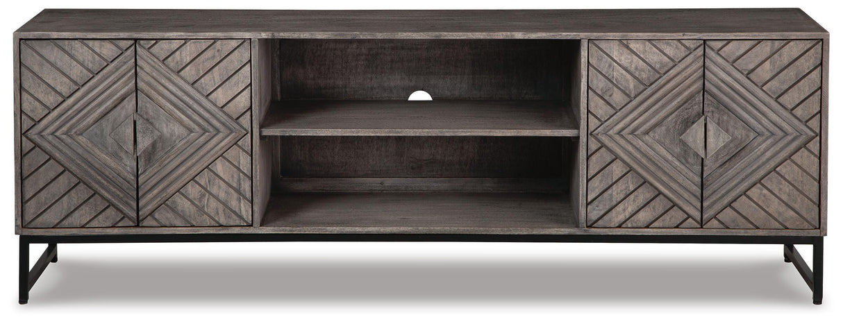 Treybrook Distressed Gray Accent Cabinet from Ashley Furniture - Luna Furniture