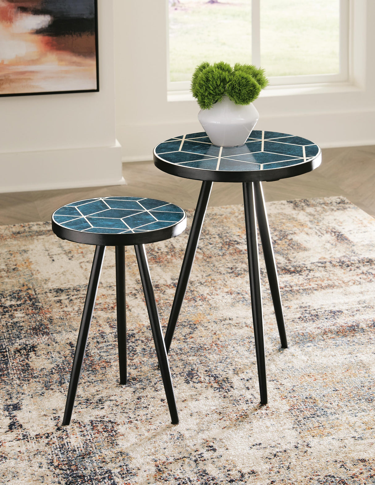 Clairbelle Teal Accent Table from Ashley Furniture - Luna Furniture