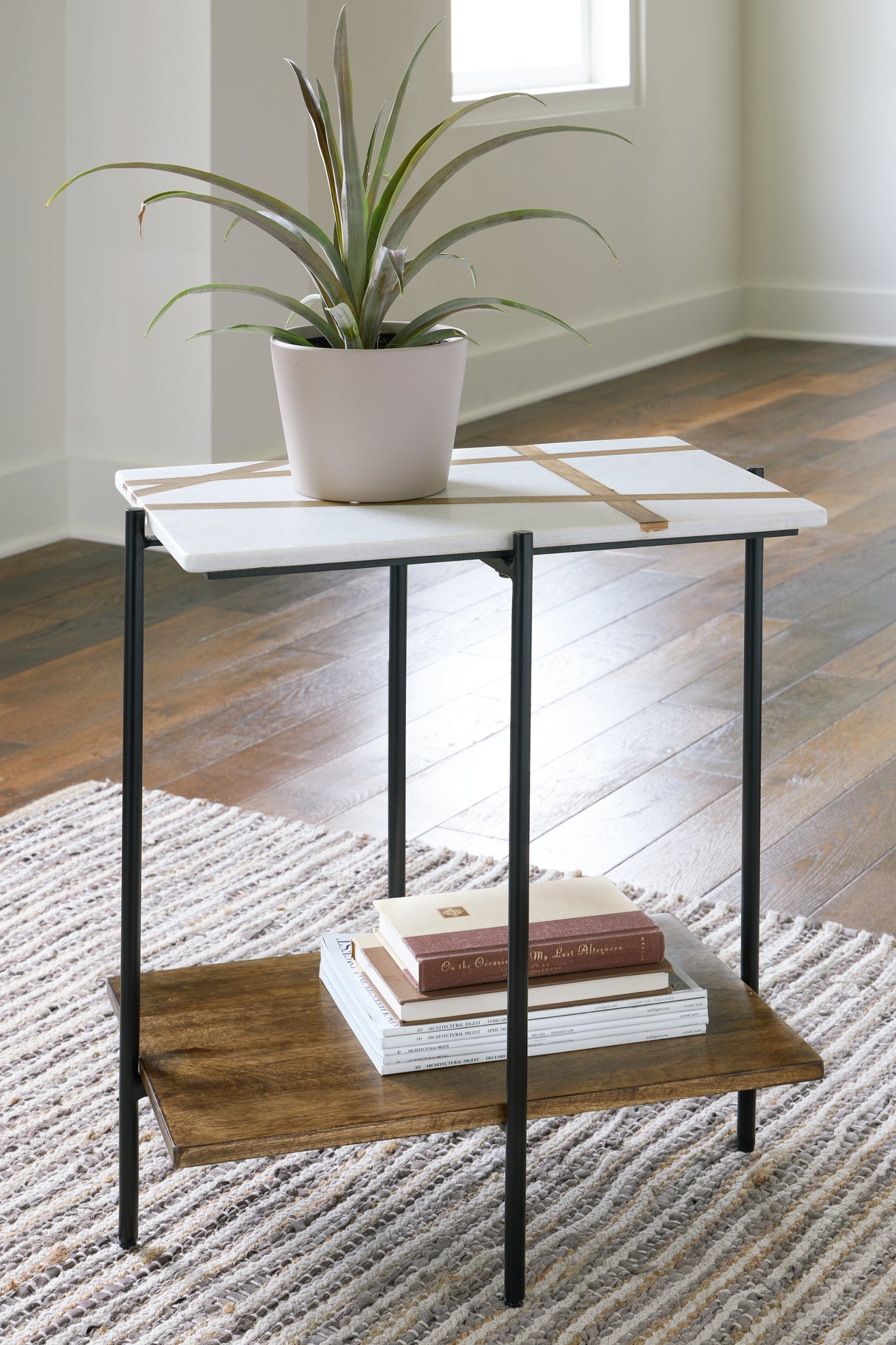 Braxmore White/Light Brown Accent Table from Ashley - Luna Furniture
