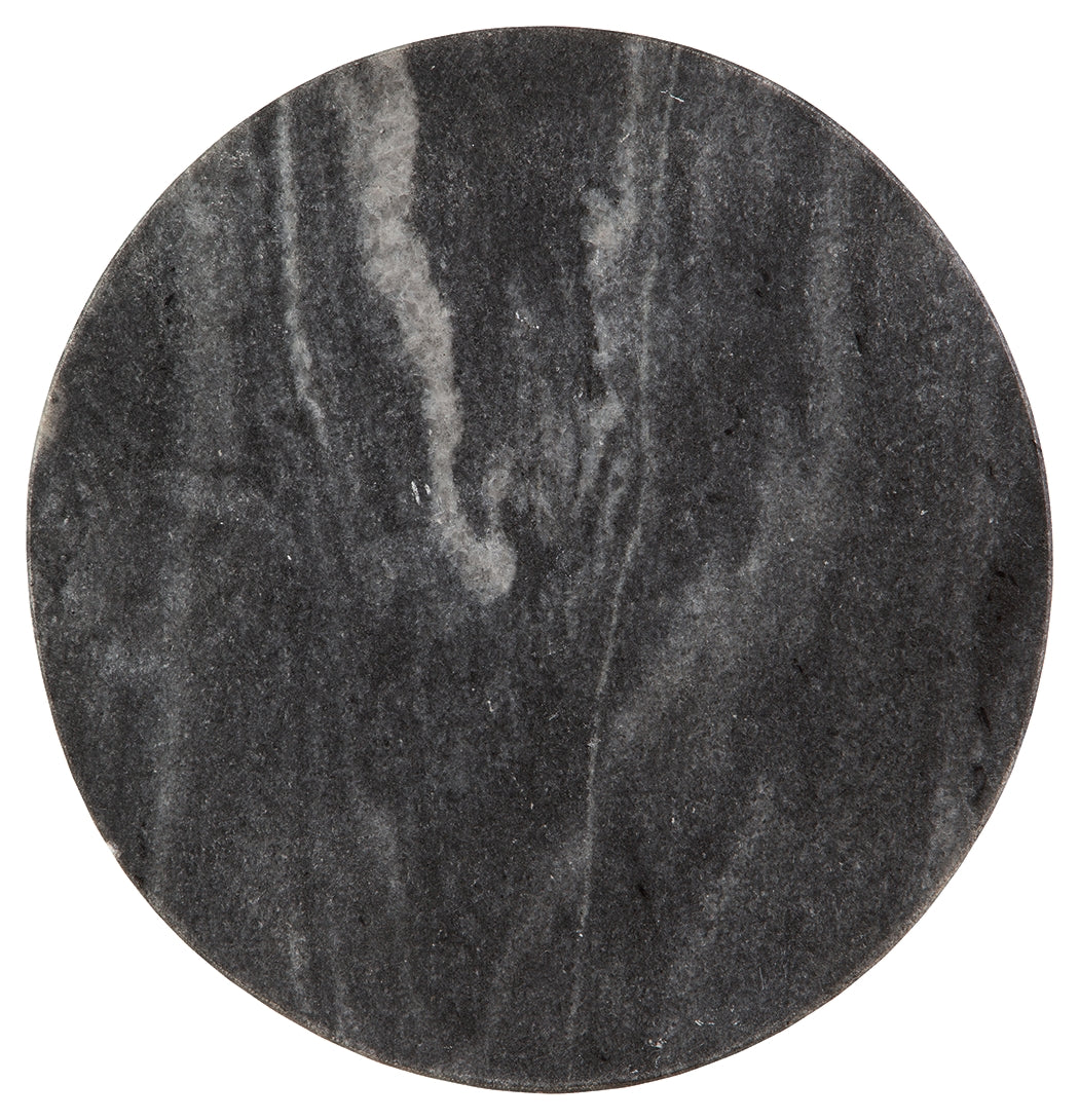 Caramont Black/White/Gold Finish Accent Table from Ashley - Luna Furniture