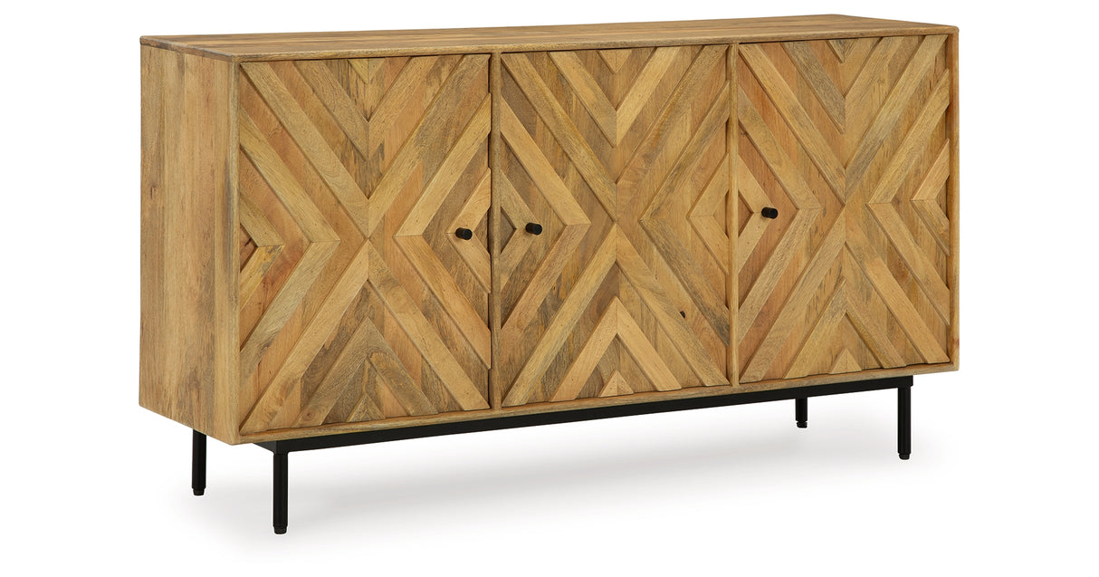Cadewick Natural Accent Cabinet from Ashley Furniture - Luna Furniture
