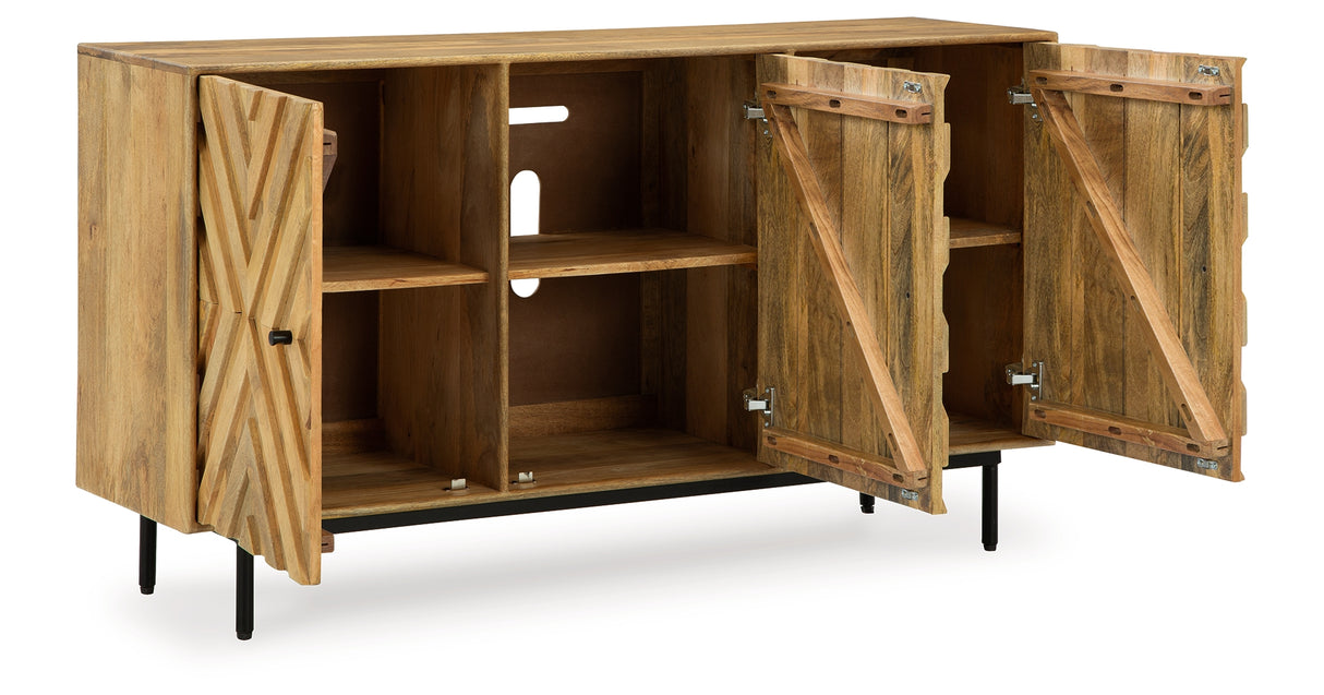 Cadewick Natural Accent Cabinet from Ashley Furniture - Luna Furniture