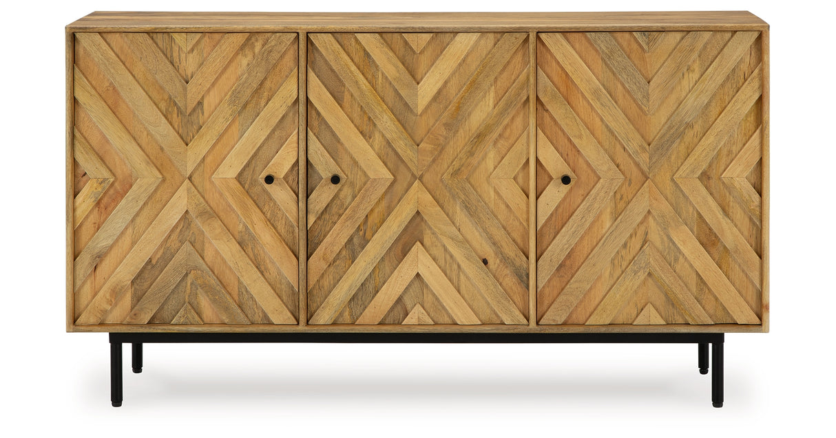 Cadewick Natural Accent Cabinet from Ashley Furniture - Luna Furniture