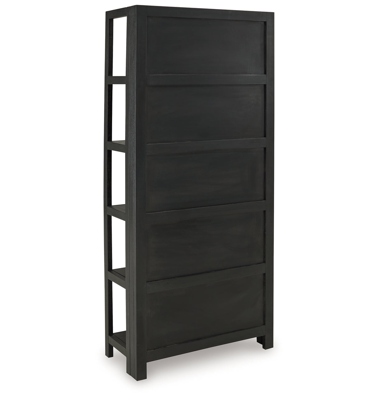 Abyard Black/Natural Bookcase from Ashley Furniture - Luna Furniture