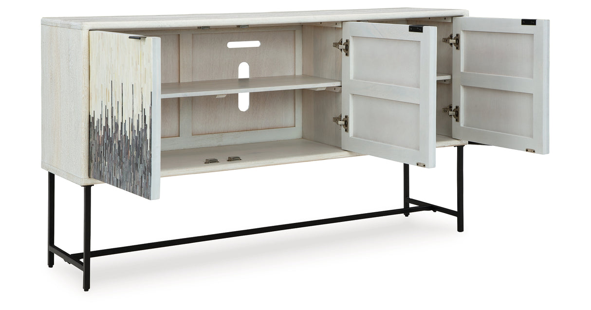Freyton White/Gray Accent Cabinet from Ashley - Luna Furniture