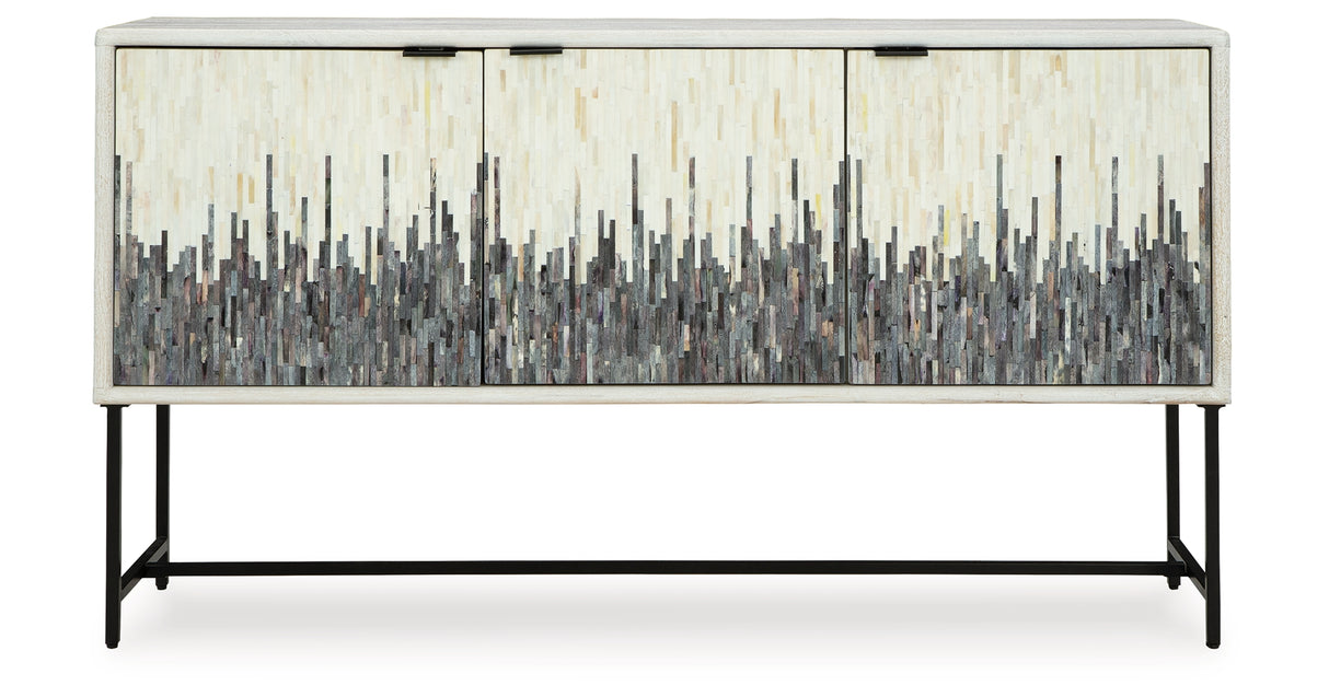 Freyton White/Gray Accent Cabinet from Ashley - Luna Furniture