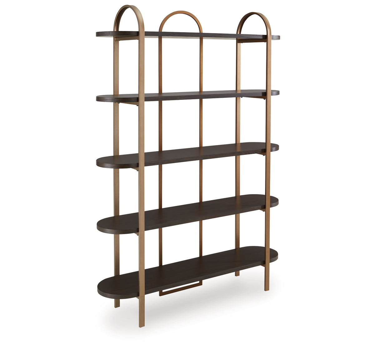 Brentmour Brown/Gold Finish Bookcase from Ashley Furniture - Luna Furniture