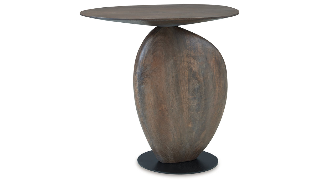 Cormmet Brown/Black Accent Table from Ashley Furniture - Luna Furniture