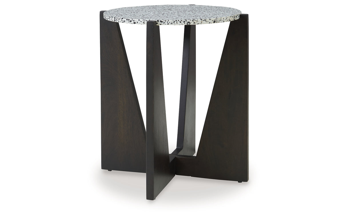 Tellrich Black/White Accent Table from Ashley Furniture - Luna Furniture