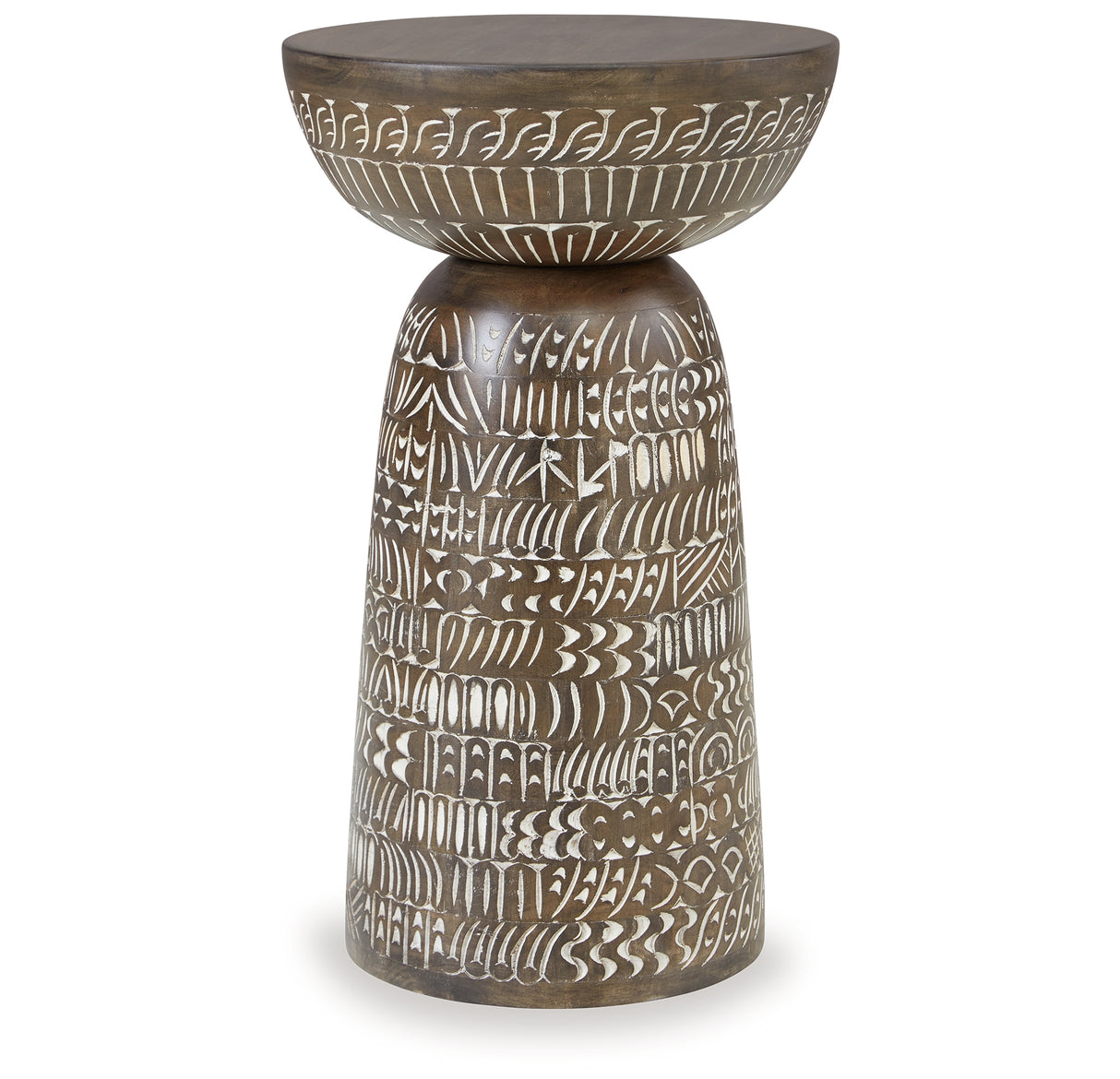 Hadcher Cream/Brown Accent Table from Ashley Furniture - Luna Furniture