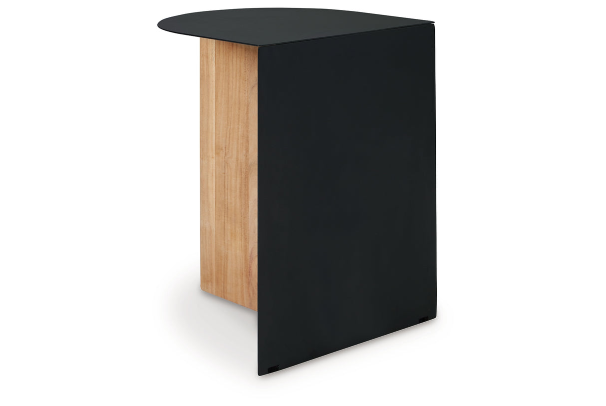 Ladgate Black/Natural Accent Table from Ashley Furniture - Luna Furniture