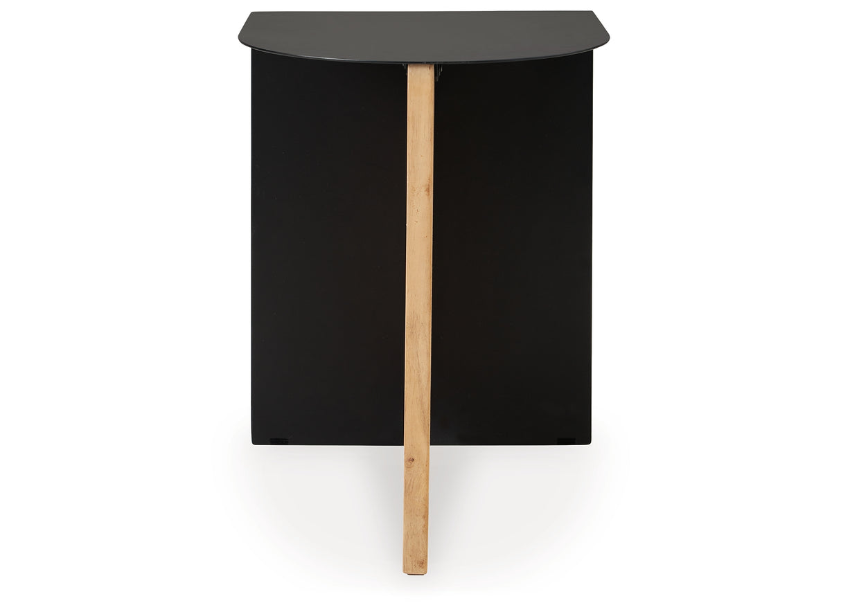 Ladgate Black/Natural Accent Table from Ashley Furniture - Luna Furniture