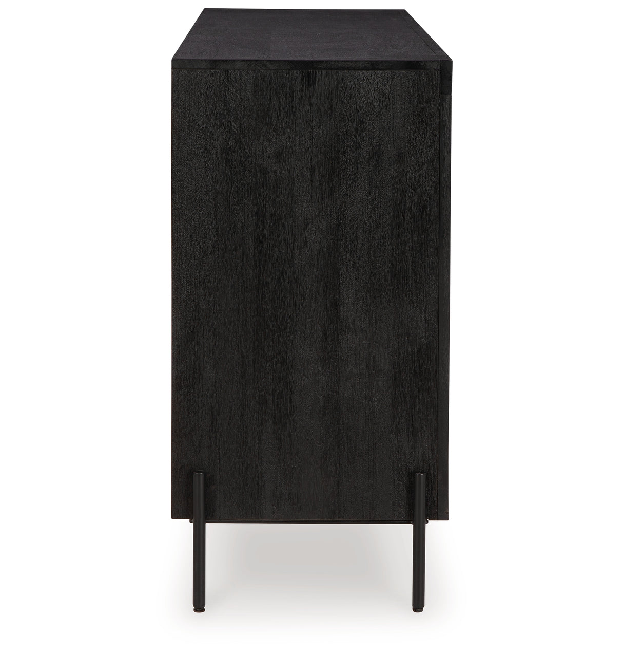 Vallisburg Black/Natural Accent Cabinet from Ashley Furniture - Luna Furniture