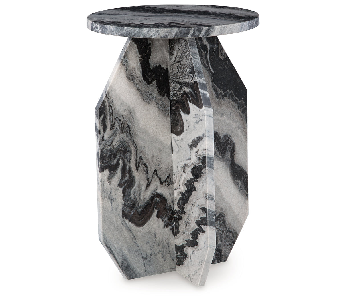 Wrenlane White/Black Accent Table from Ashley - Luna Furniture