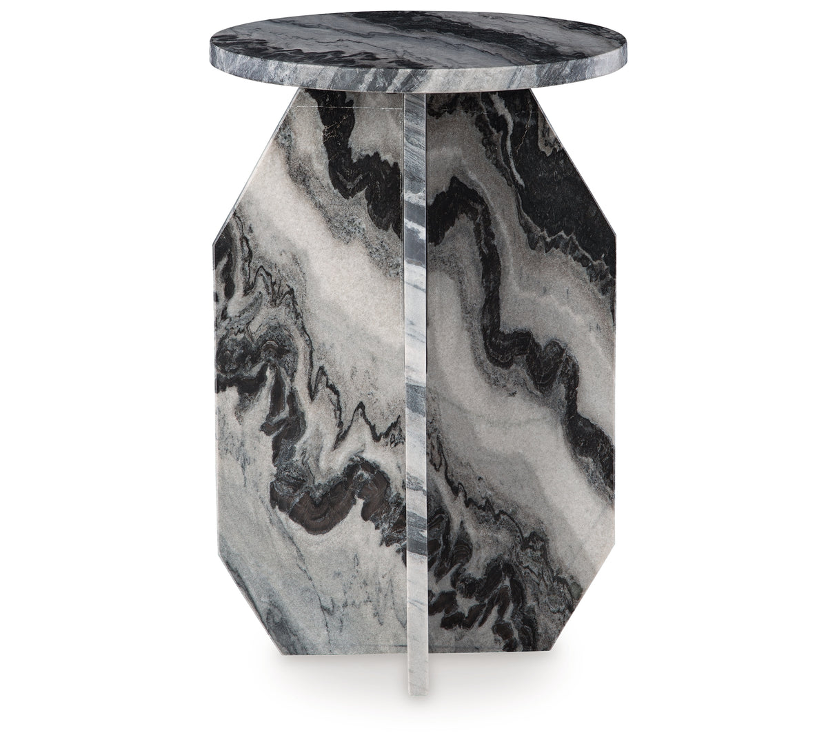 Wrenlane White/Black Accent Table from Ashley - Luna Furniture