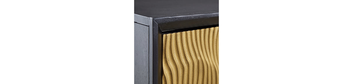 Tayner Black/Gold Finish Accent Cabinet from Ashley Furniture - Luna Furniture