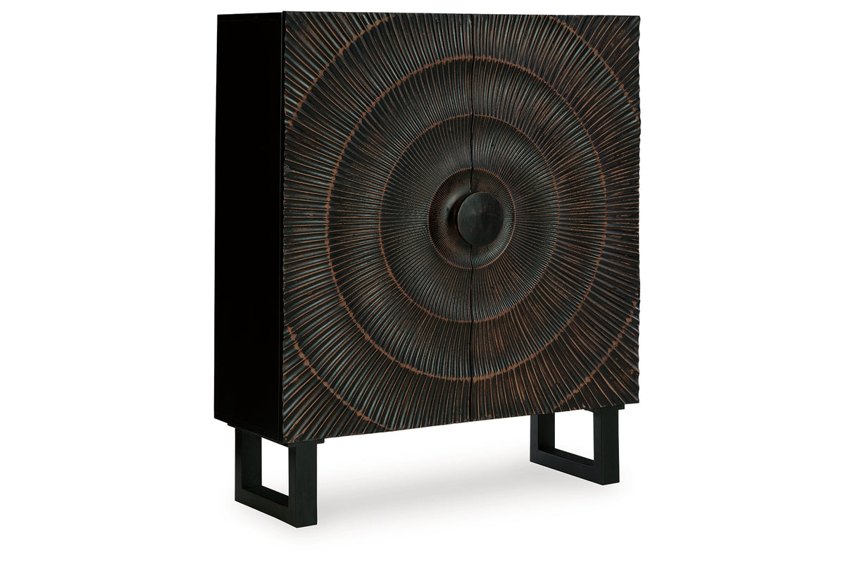 Fosterman Distressed Black Accent Cabinet from Ashley Furniture - Luna Furniture