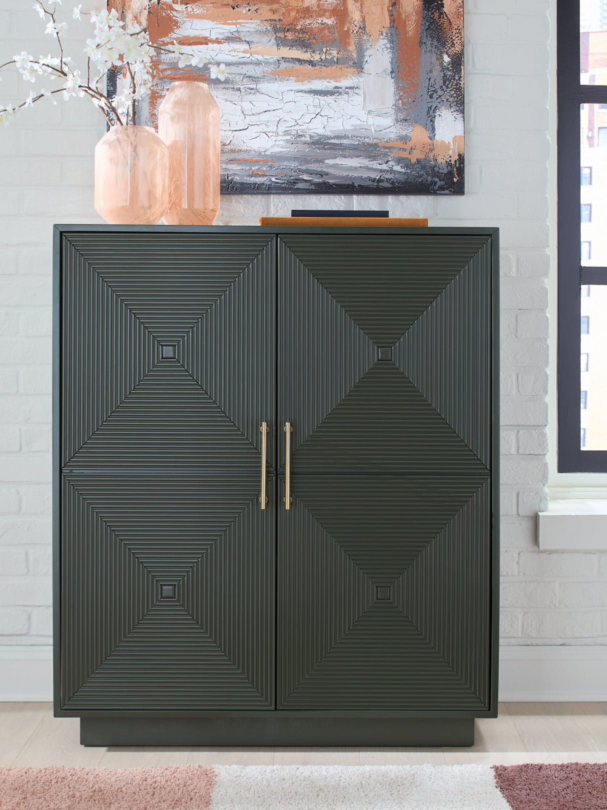 Geirwood Dark Green Accent Cabinet from Ashley Furniture - Luna Furniture