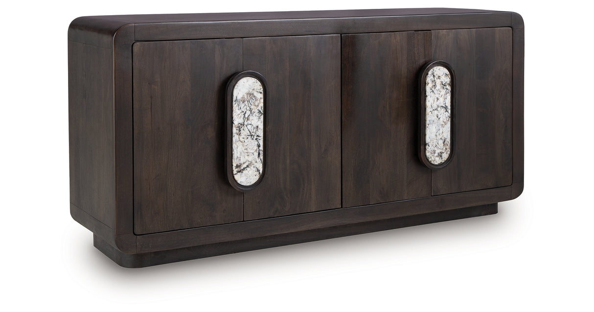 Elliston Espresso Brown Accent Cabinet from Ashley Furniture - Luna Furniture