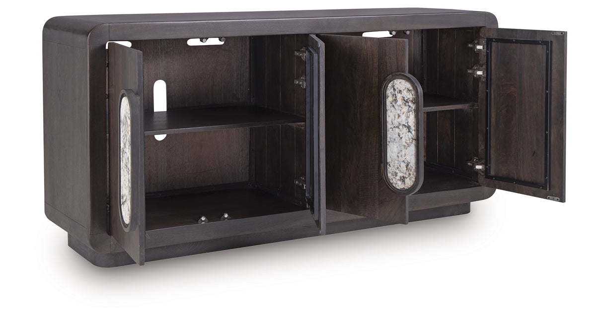 Elliston Espresso Brown Accent Cabinet from Ashley Furniture - Luna Furniture