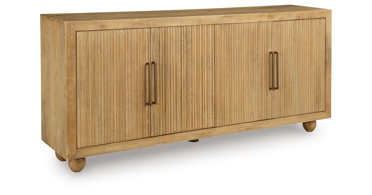 Niam Light Antique Beige Accent Cabinet from Ashley - Luna Furniture