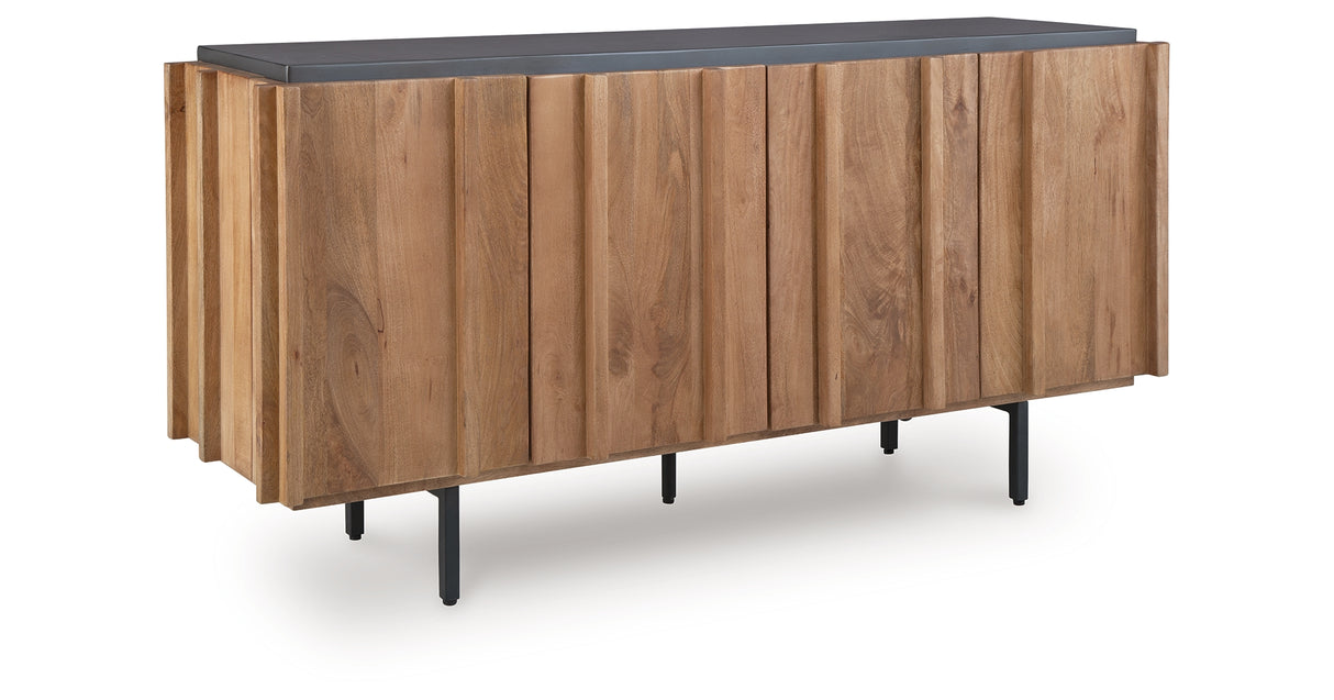 Quintavious Brown/Charcoal Accent Cabinet from Ashley Furniture - Luna Furniture