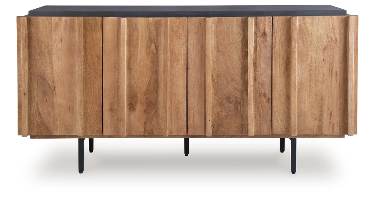 Quintavious Brown/Charcoal Accent Cabinet from Ashley Furniture - Luna Furniture