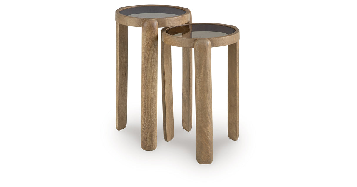 Jossor Light Brown Accent Table (Set of 2) from Ashley - Luna Furniture