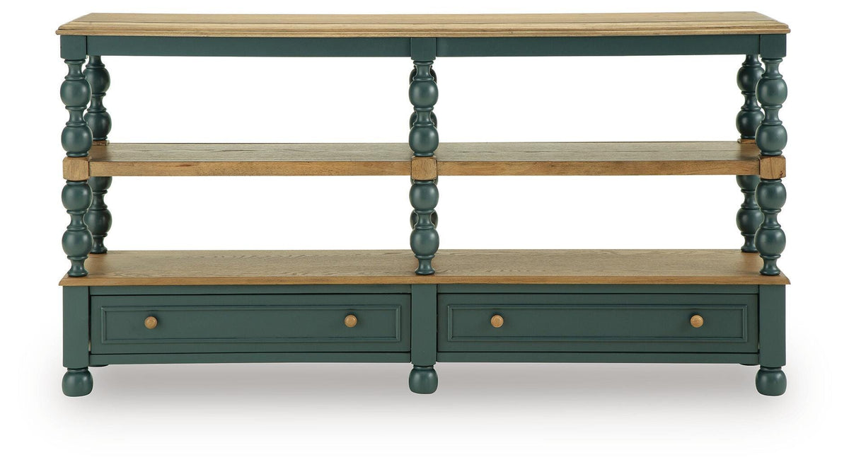 Finnworth Blue/Brown Console Sofa Table