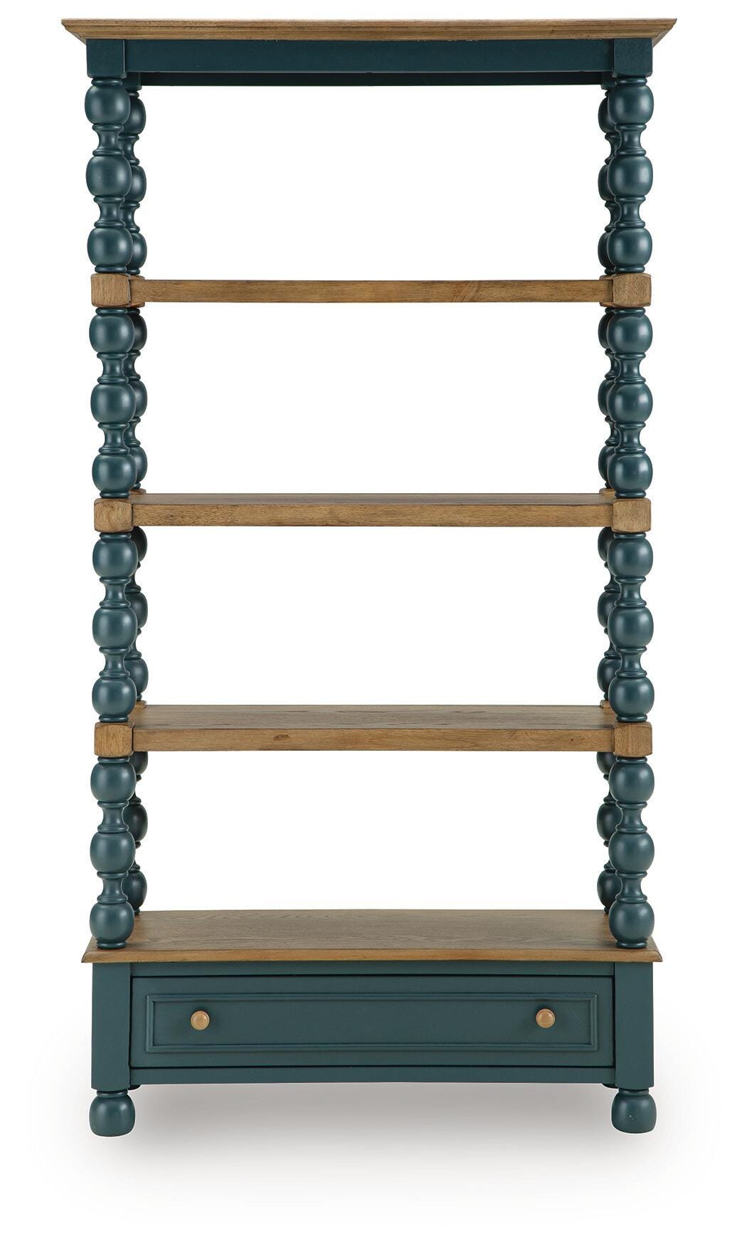 Finnworth Blue/Brown 70" Bookcase