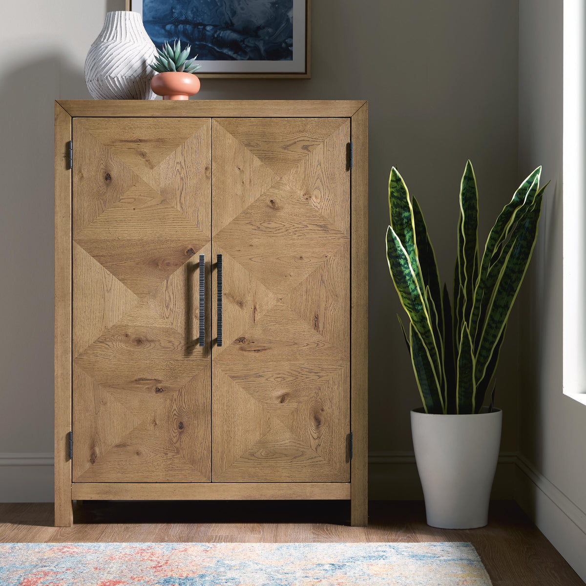 Clayburns Light Brown Bar Cabinet