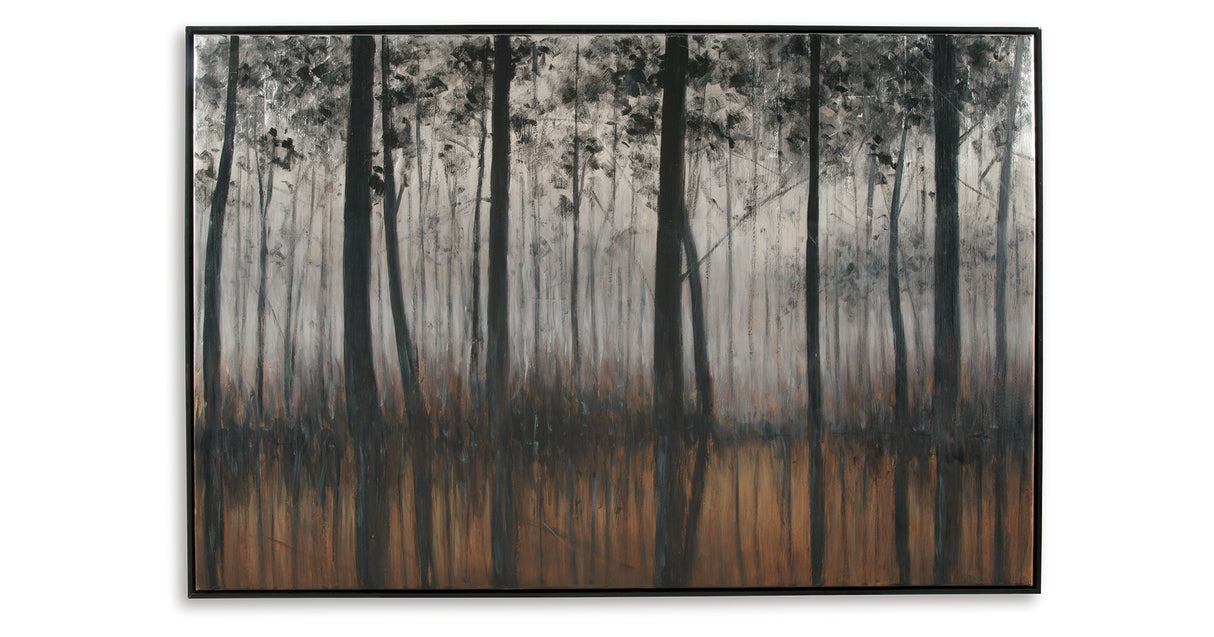 Philyra Black/Orange/Silver Wall Art from Ashley Furniture - Luna Furniture