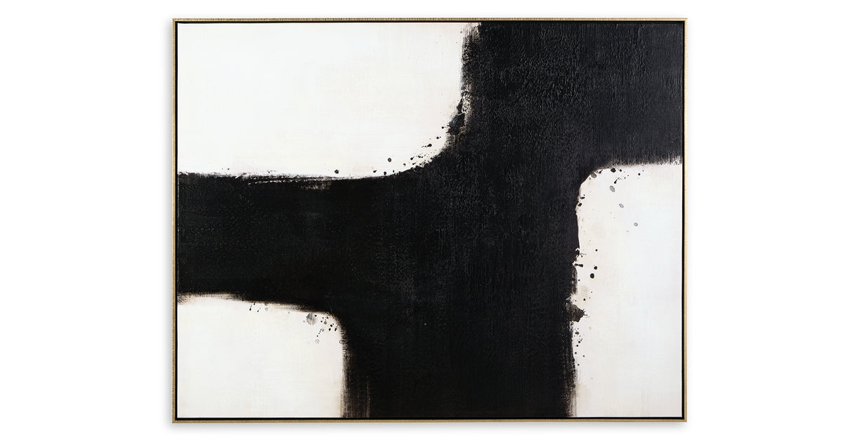 Reighlea Black/White Wall Art from Ashley - Luna Furniture