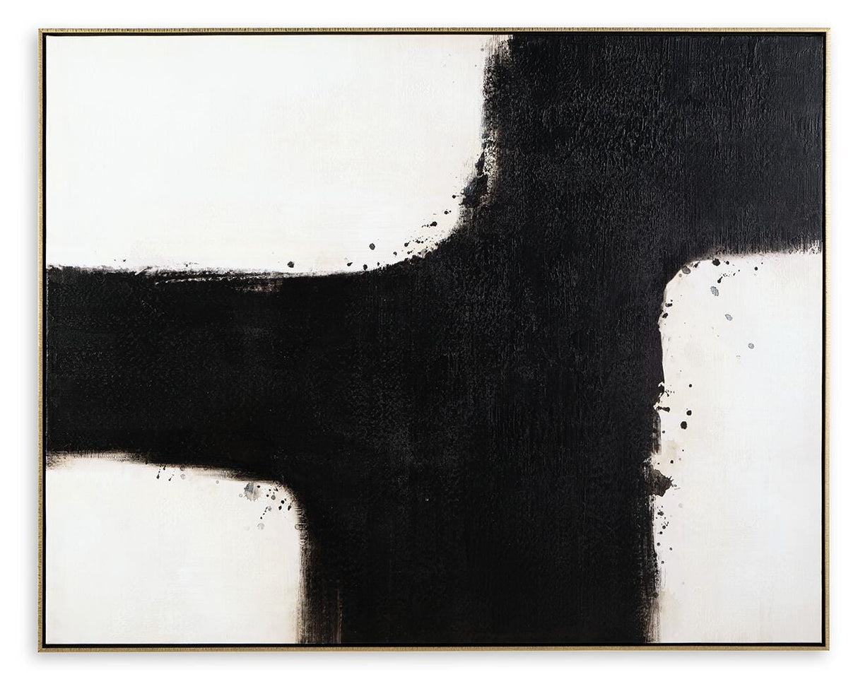 Reighlea Black/White Wall Art from Ashley - Luna Furniture
