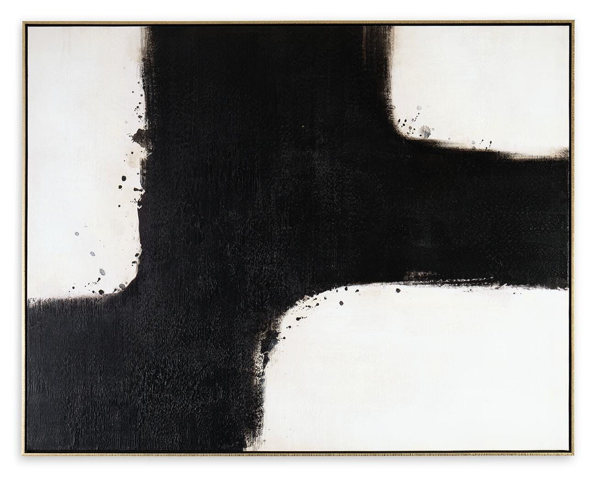 Reighlea Black/White Wall Art from Ashley - Luna Furniture