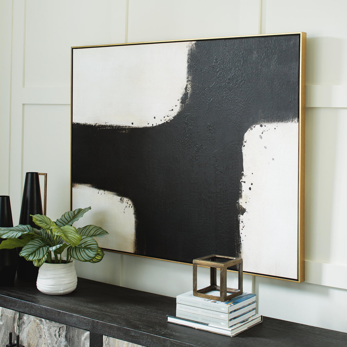Reighlea Black/White Wall Art from Ashley - Luna Furniture