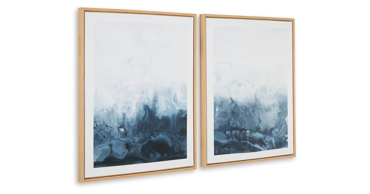 Holport Blue/White Wall Art from Ashley - Luna Furniture