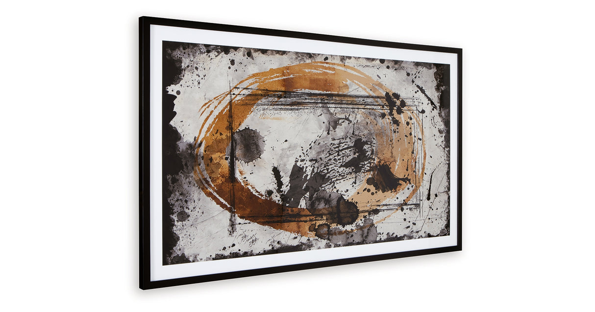 Clefting Black/Caramel/Tan Wall Art from Ashley Furniture - Luna Furniture