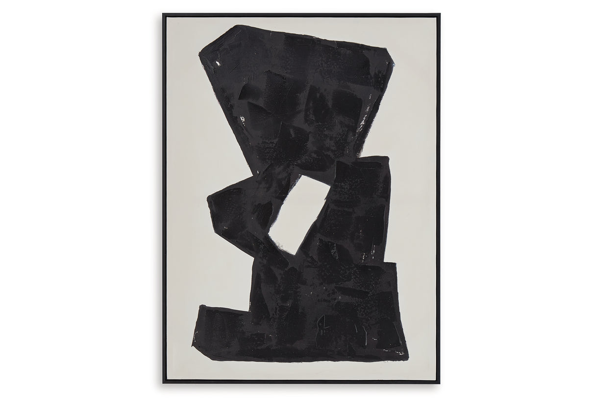 Garviery Black/Cream Wall Art from Ashley - Luna Furniture