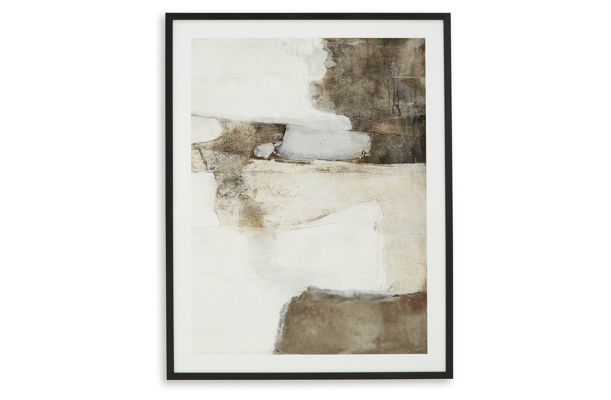 Aldricton Brown/White Wall Art from Ashley Furniture - Luna Furniture