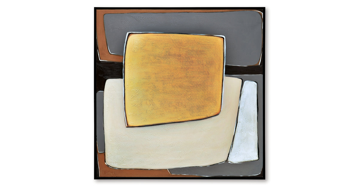 Actman Cream/Brown/Gray Wall Art from Ashley Furniture - Luna Furniture