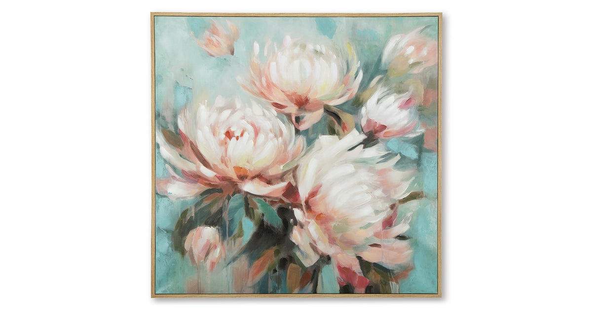 Parryville Aqua/Pink Wall Art from Ashley Furniture - Luna Furniture