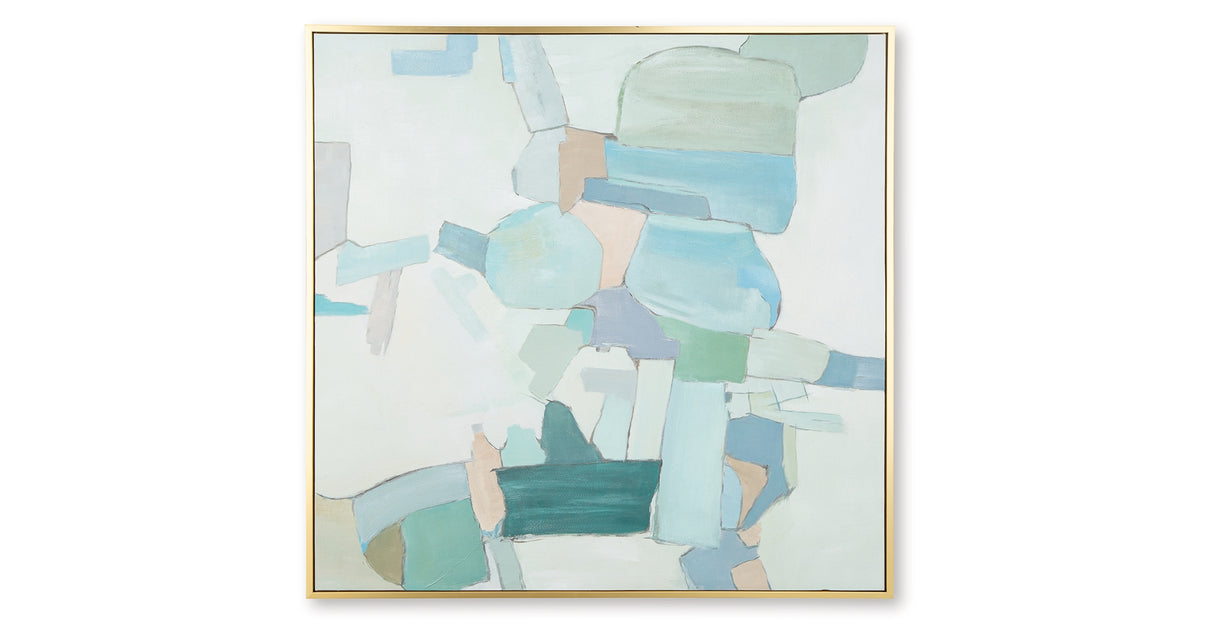 Wynburn White/Blue/Green Wall Art from Ashley Furniture - Luna Furniture