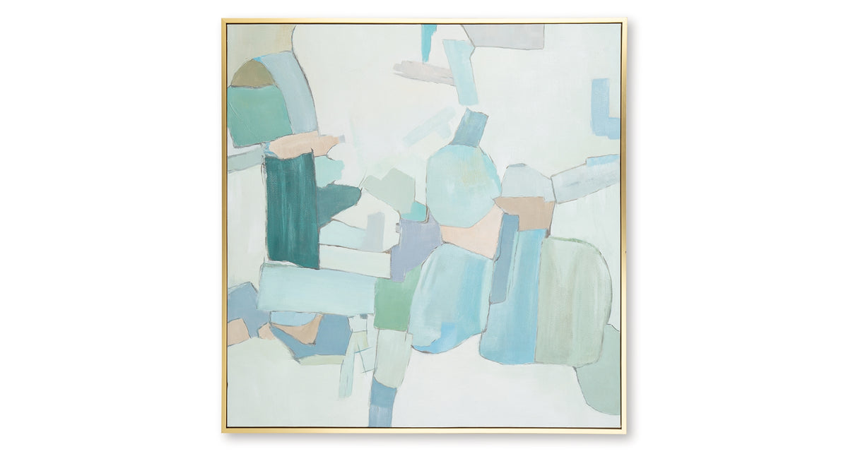 Wynburn White/Blue/Green Wall Art from Ashley Furniture - Luna Furniture
