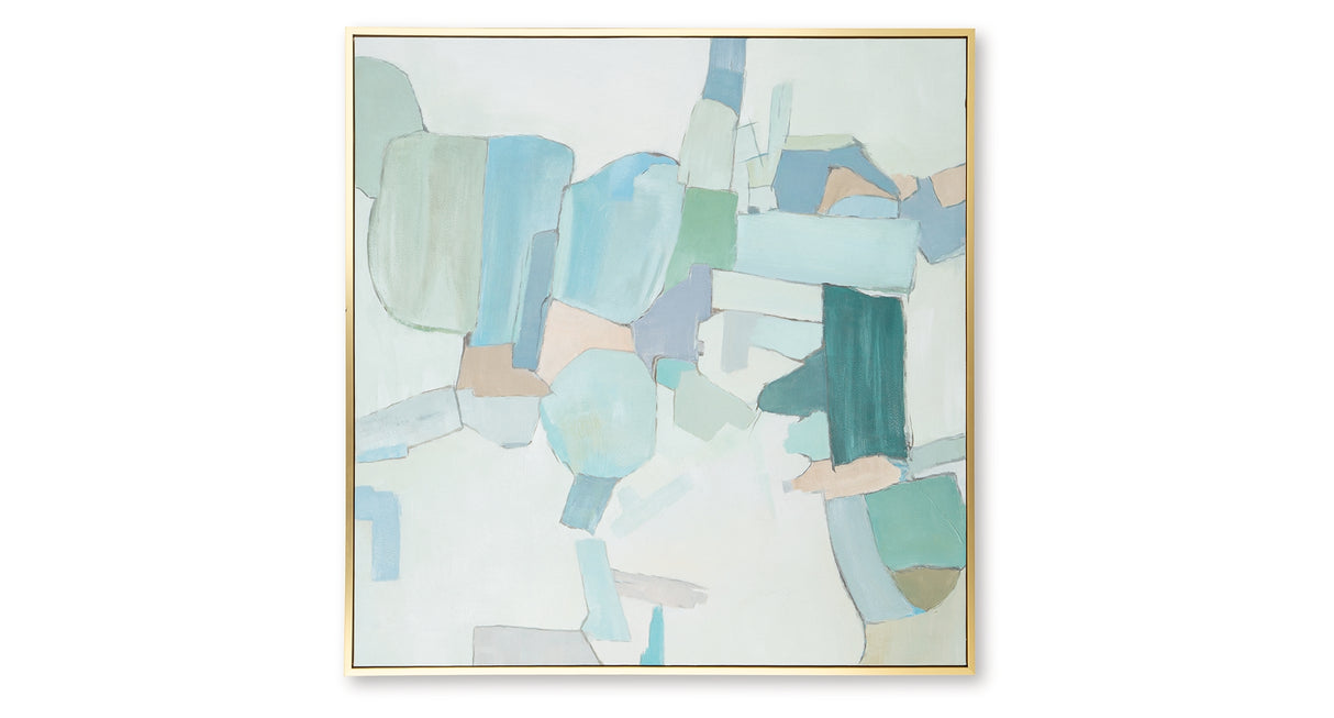 Wynburn White/Blue/Green Wall Art from Ashley Furniture - Luna Furniture