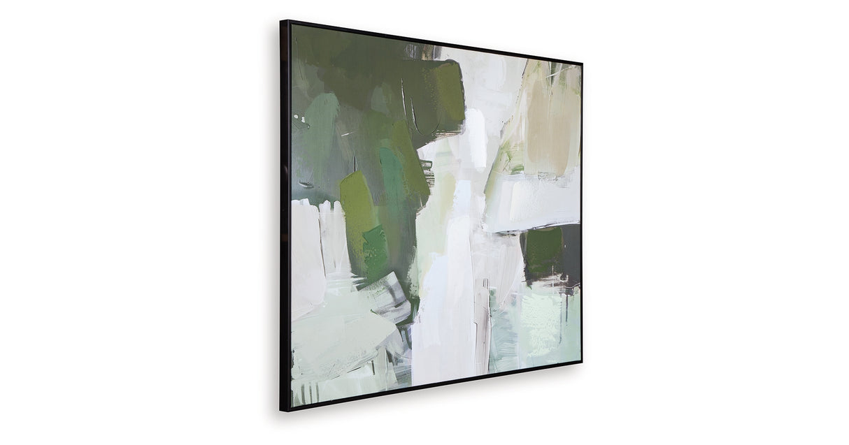 Vinick Green/Gray/White Wall Art from Ashley - Luna Furniture