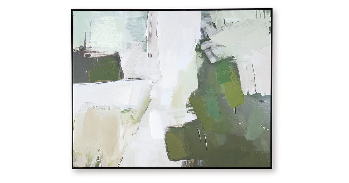 Vinick Green/Gray/White Wall Art from Ashley - Luna Furniture